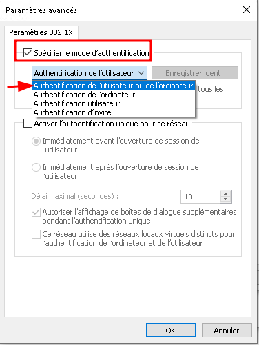 Config Windows 802.1X