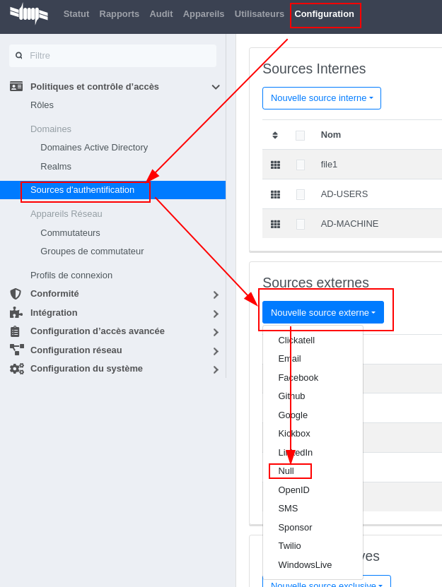 Configuration default profile
