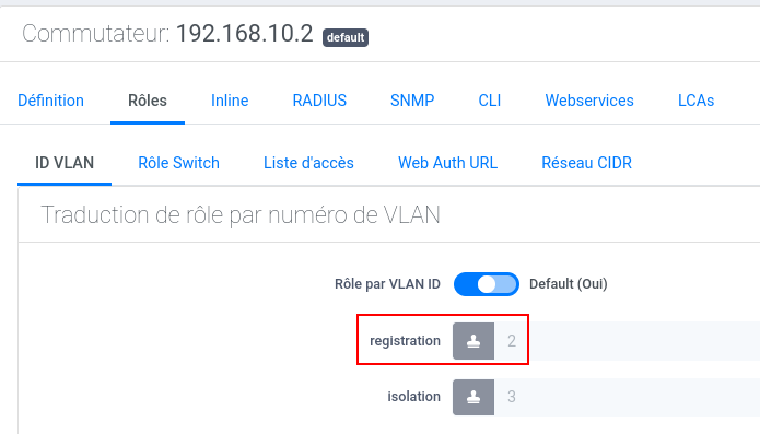 VLAN registration