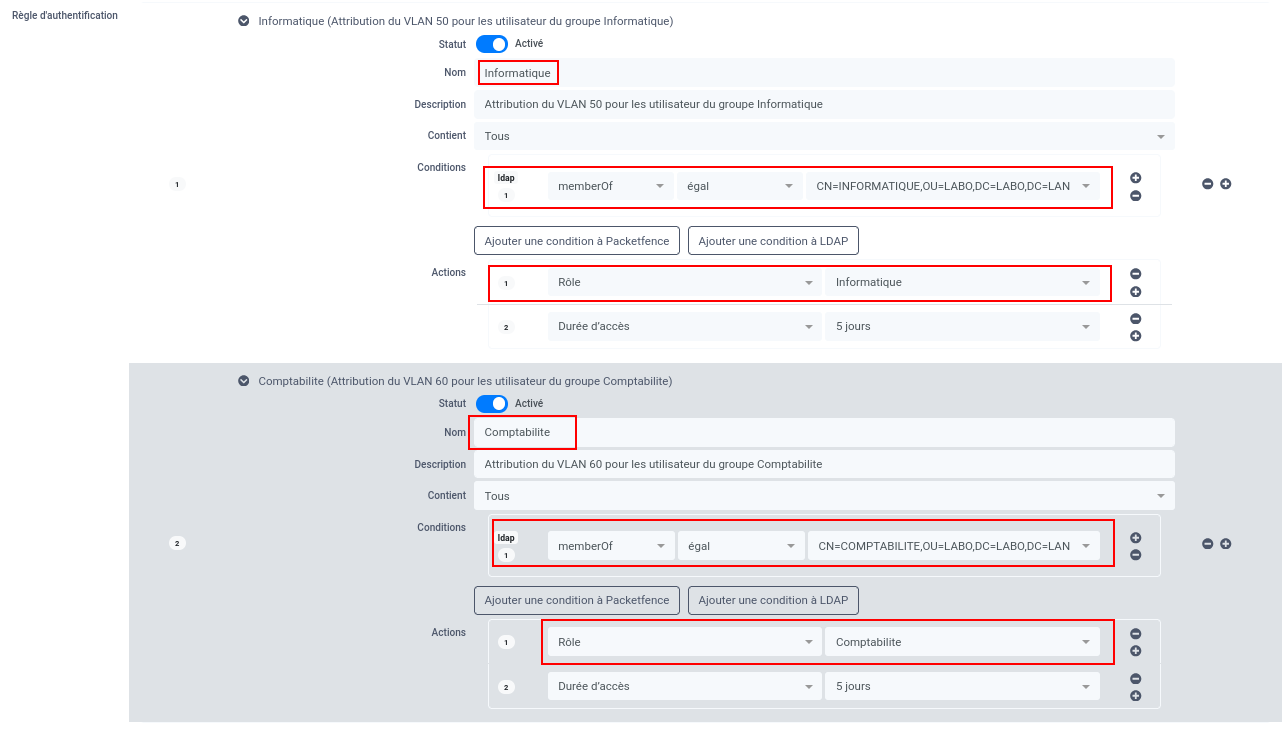Configuration source d'authentification