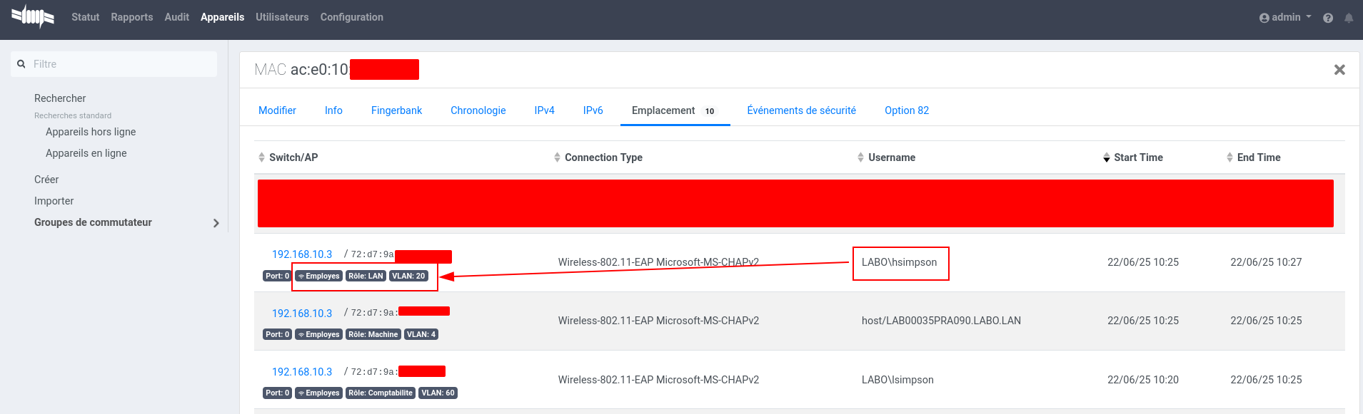 Attribution VLAN