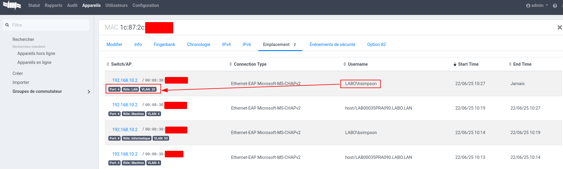 Attribution VLAN