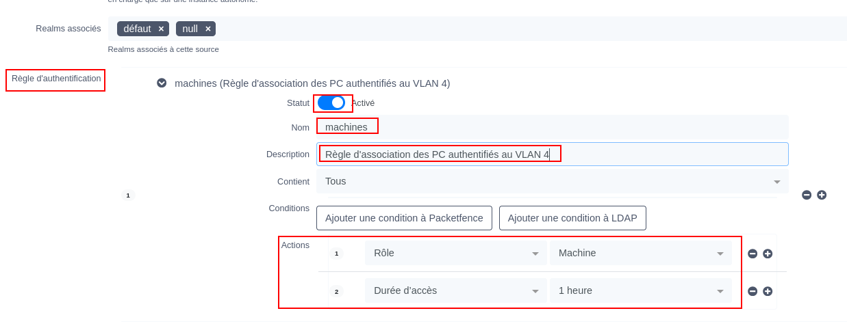 Source d'authentification AD