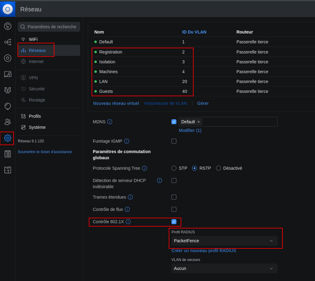 Configuration RADIUS Unifi