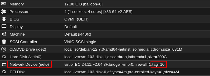 Configuration VM PacketFence