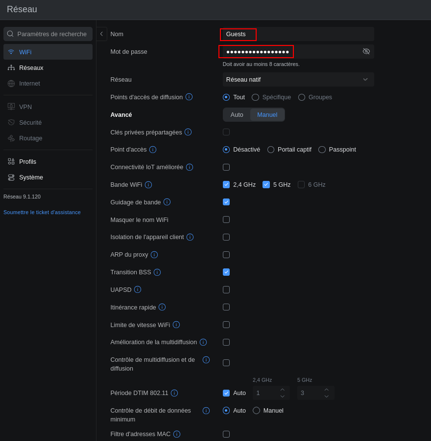 Configuration WiFi Guest