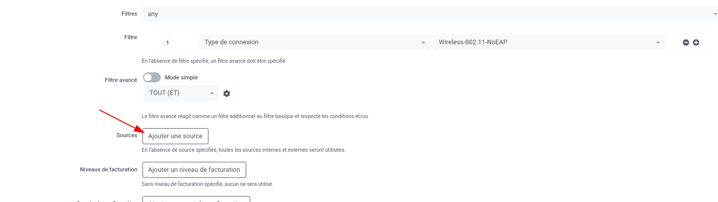 Configuration WiFi Guest Profil de connexion PacketFence